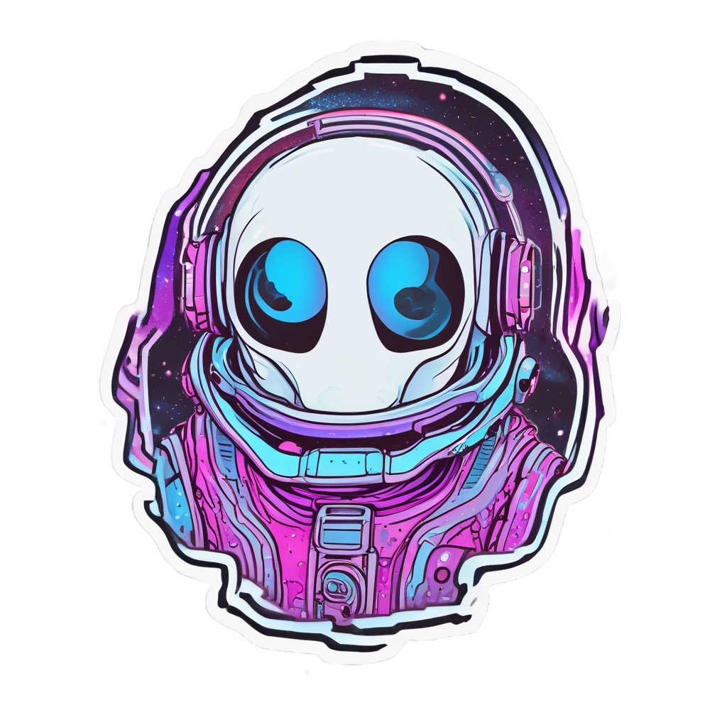 Astronaut Ghost Floating — creepy-cute stickers