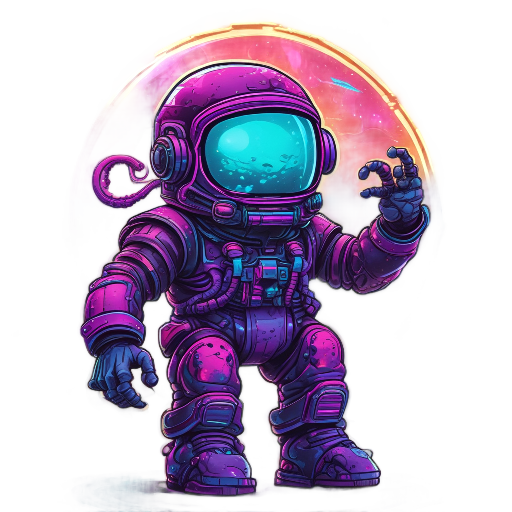 Astronaut Octo Space — ocean nursery stickers