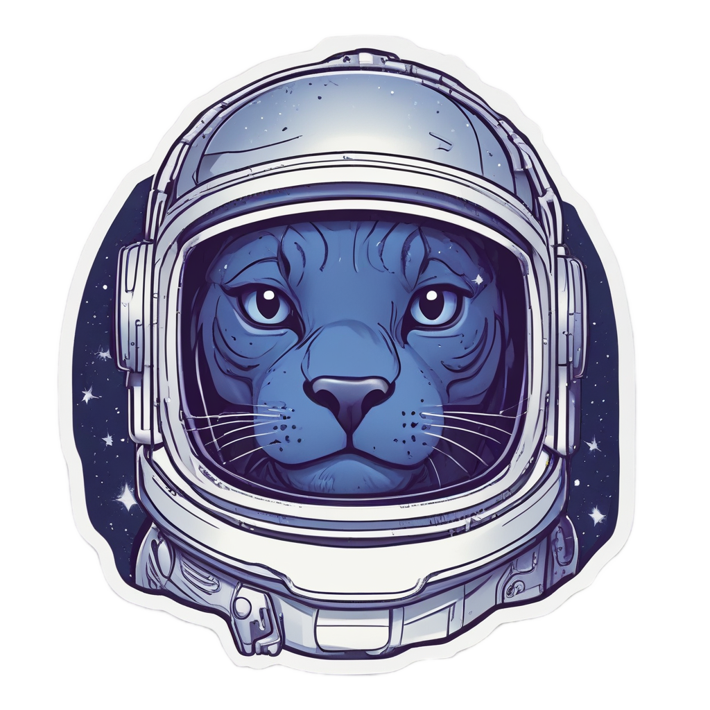 Astronaut Panther — american traditional stickers