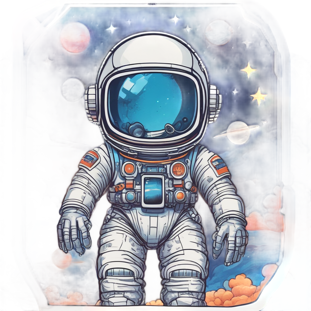 Astronaut Poodle Star Gazer — animals & pets stickers