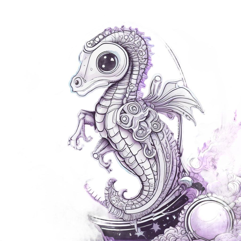 Astronaut Seahorse Explorer — ocean nursery stickers