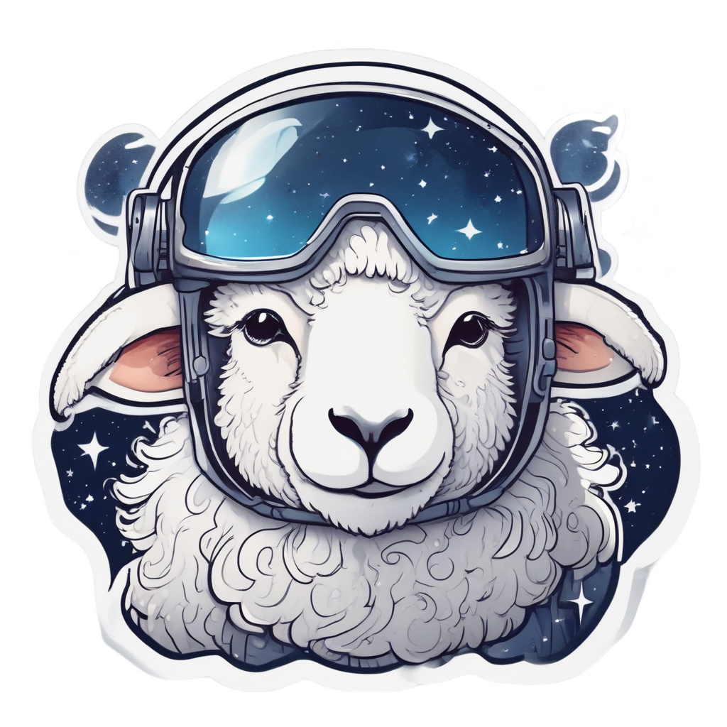 Astronaut Sheep Explorer — animals & pets stickers