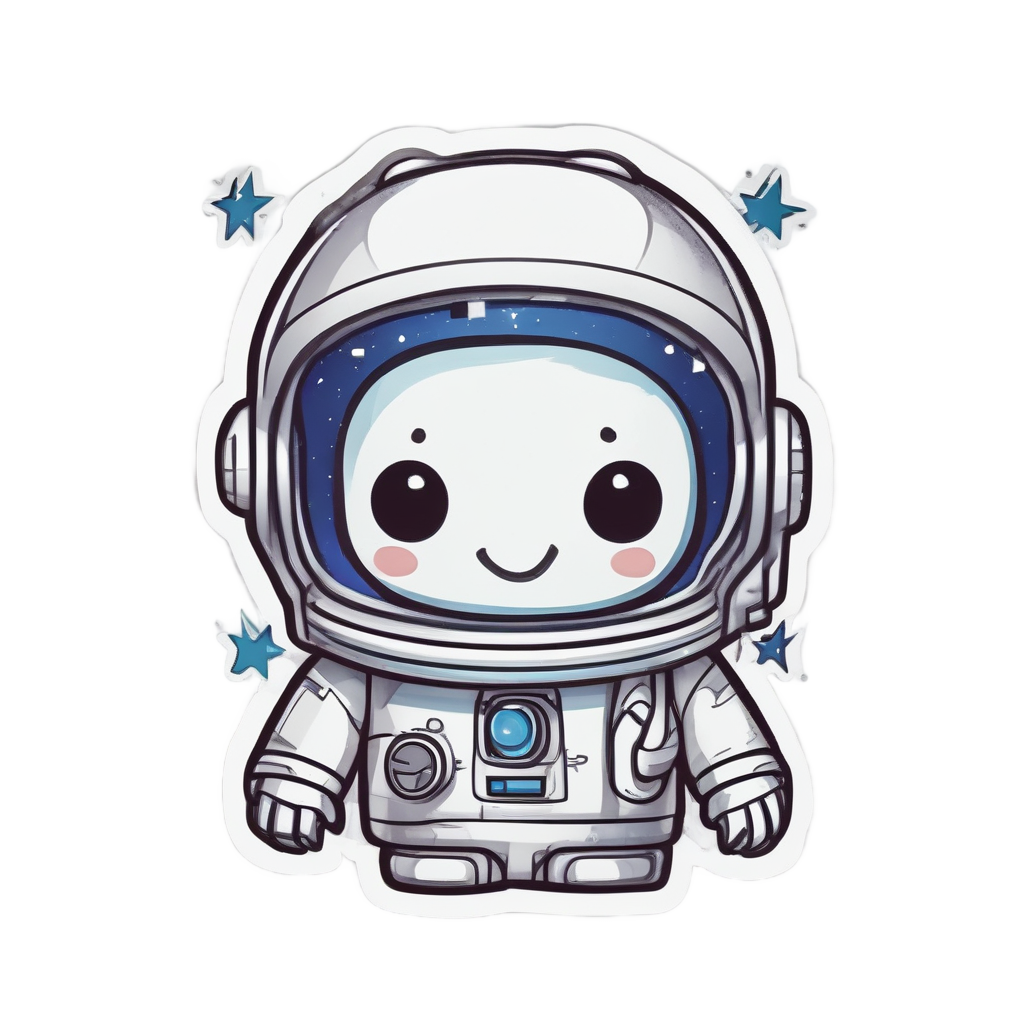 Astronaut Spark Plug — garage stickers