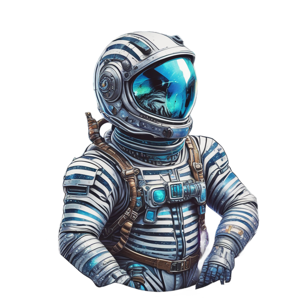 Astronaut Zebra Explorer — safari nursery stickers