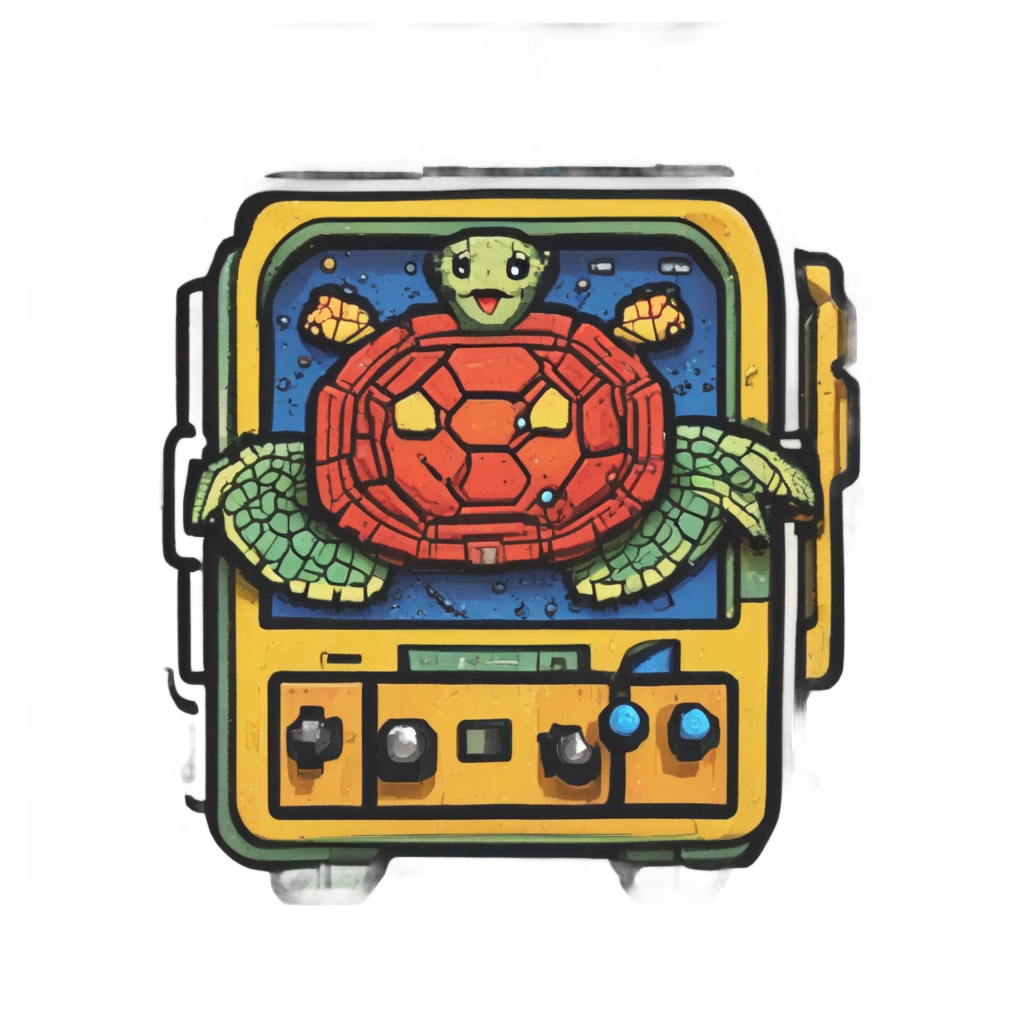 Atari Arcade Turtle — ocean nursery stickers