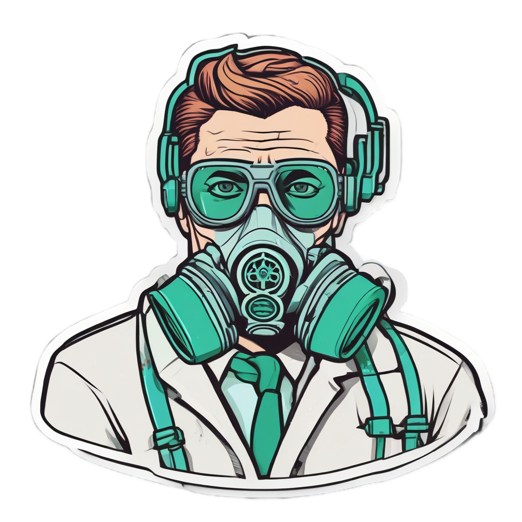 Atom Age Gas Mask — gas mask stickers
