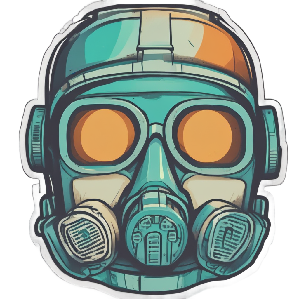 Atomic Age Gas Mask — gas mask stickers