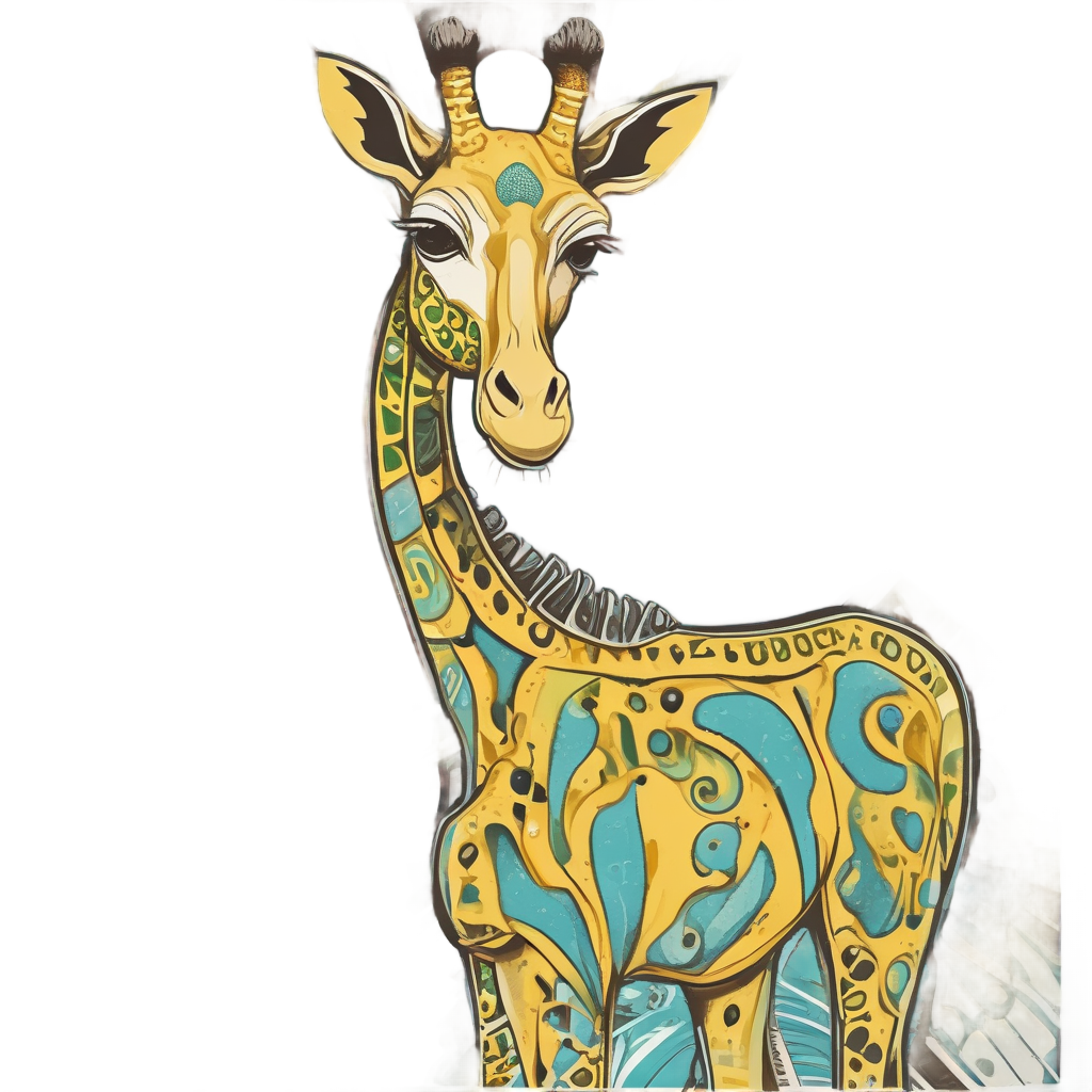 Atomic Age Giraffe — safari nursery stickers