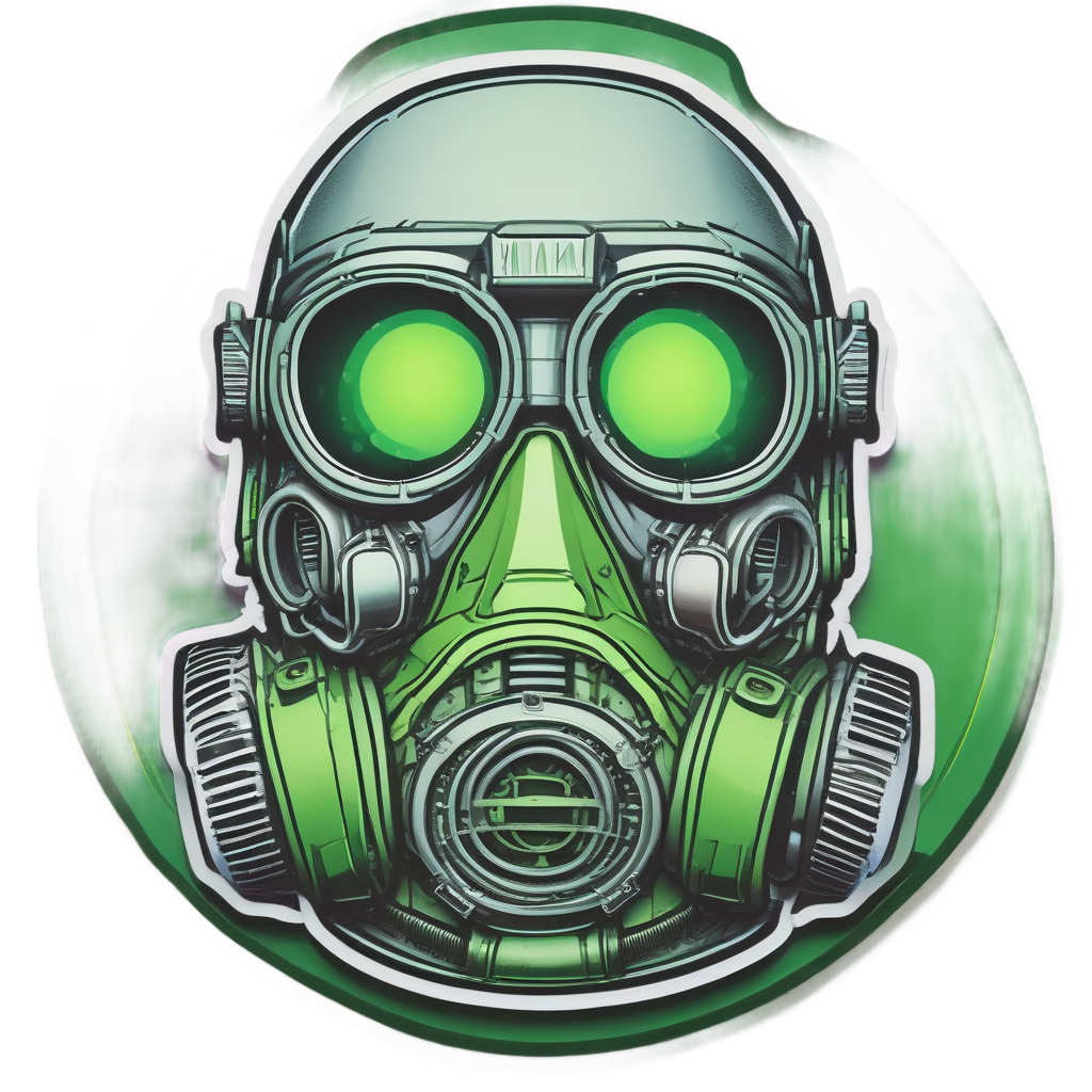 Atomic Ape Goggles — gas mask stickers