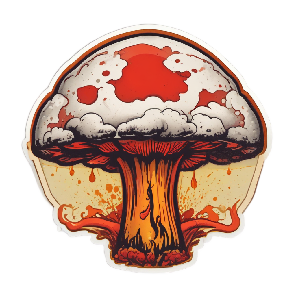 Atomic Biohazard Retro — warning signage stickers