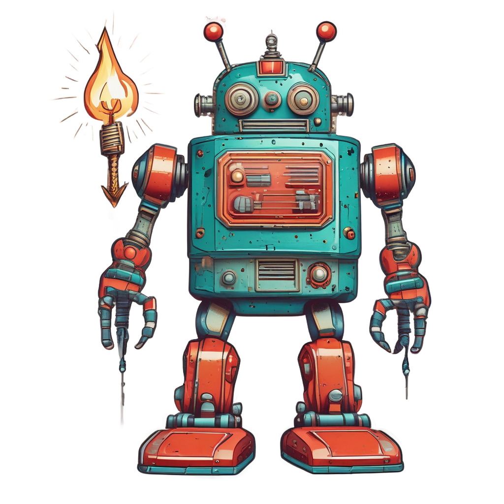 Atomic Bolt Robot — high voltage stickers
