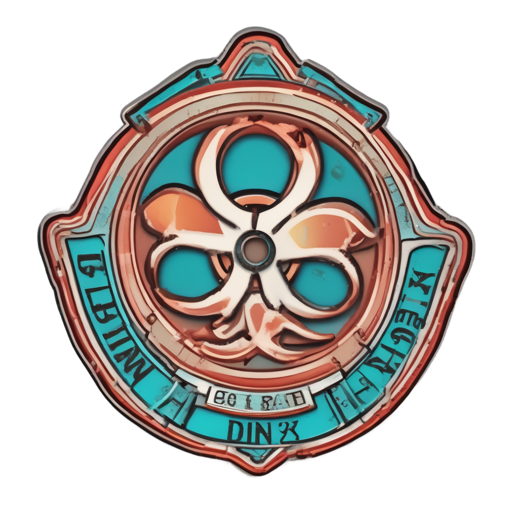Atomic Diner Sign Sticker — biohazard stickers