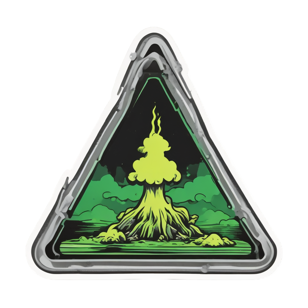 Atomic Triangle Bomb — warning signage stickers