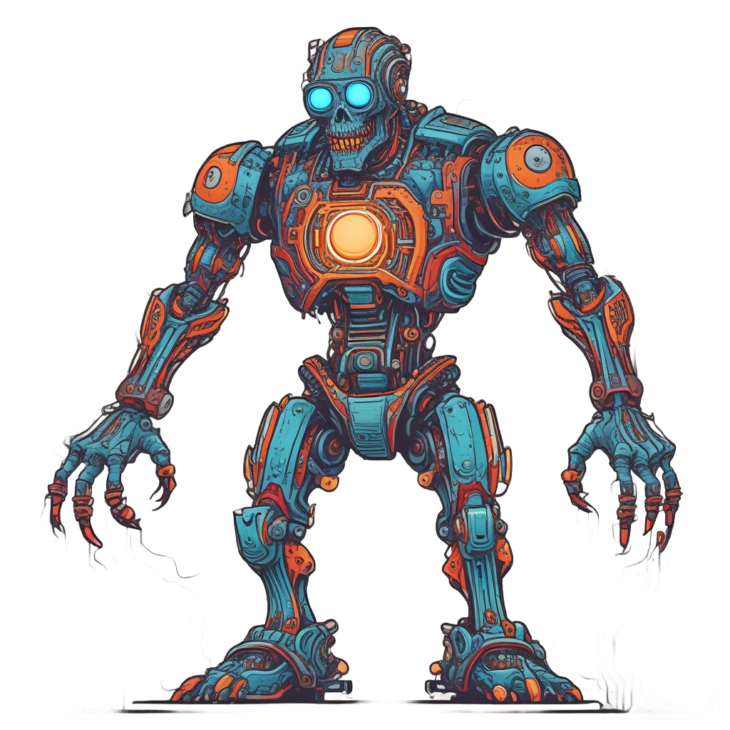 Atomic Zombie Robot Hand — horror stickers