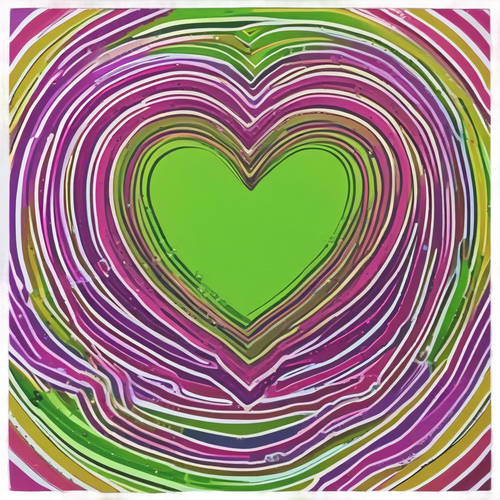 Aura of Neon Heart — shimmer y2k stickers
