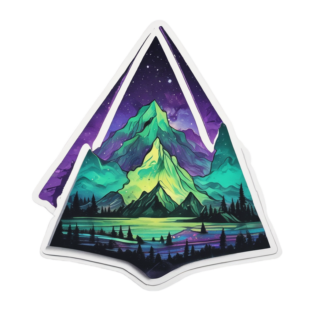 Aurora Borealis Triangle — warning signage stickers