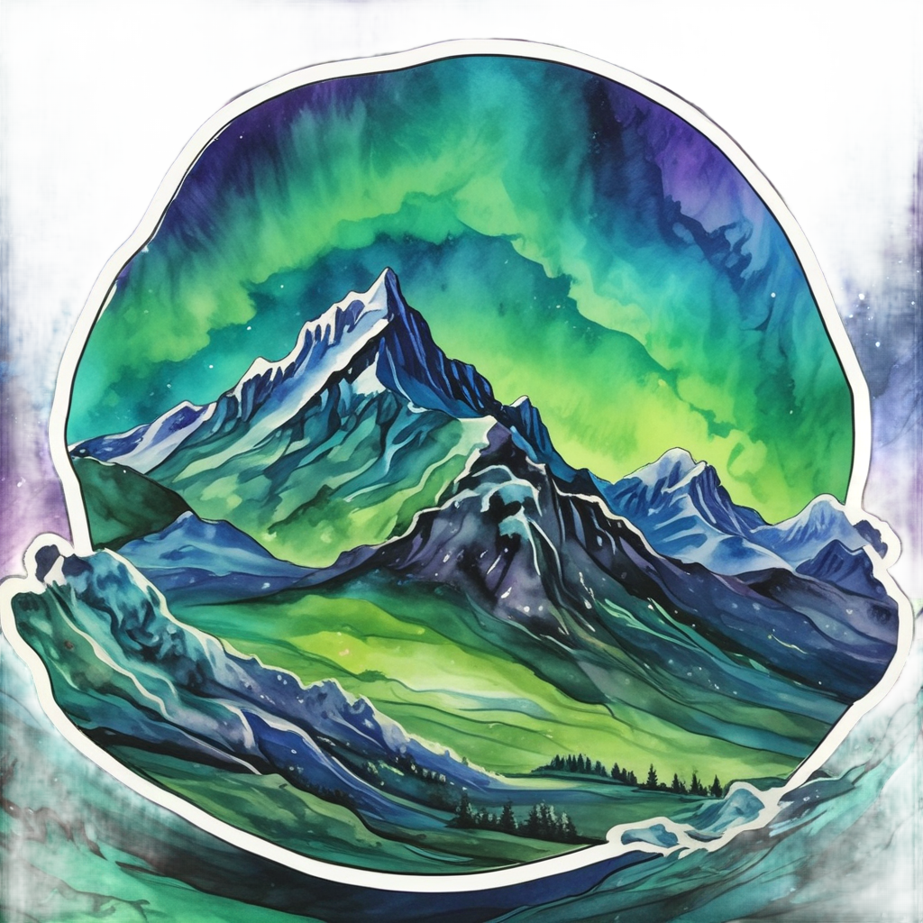 Aurora Crest Magic — outdoorsman stickers