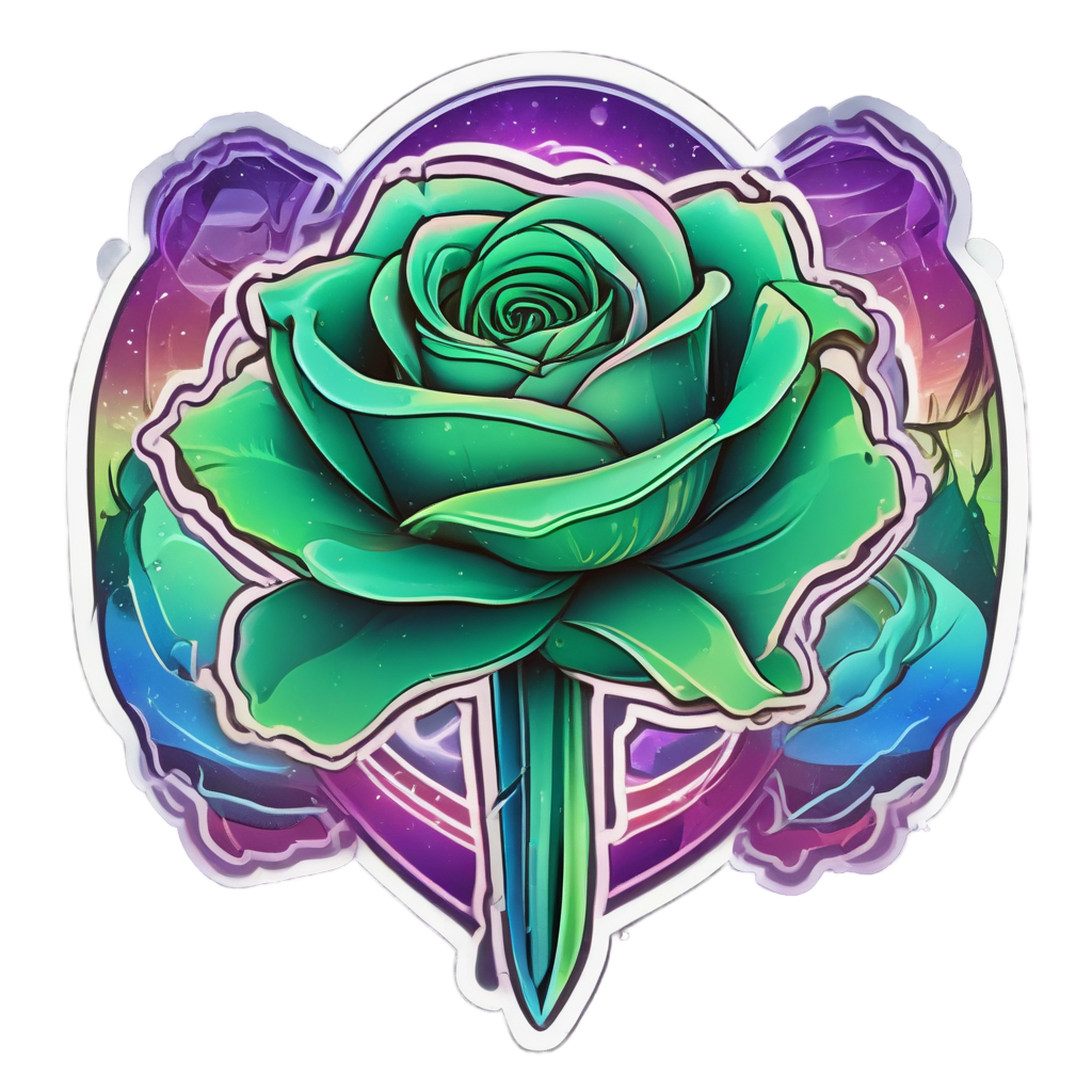 Aurora Rose Dagger Dream — snake, dagger & rose stickers