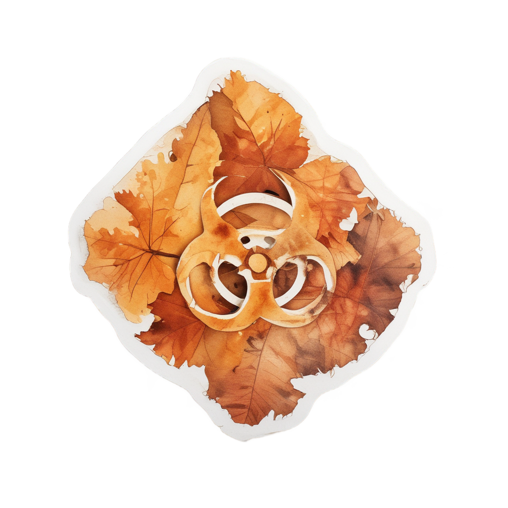 Autumn Biohazard Leaves — biohazard stickers