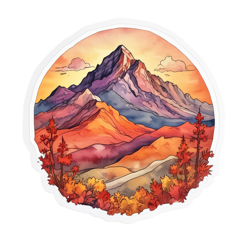 Autumn Crest with Leaves — outdoorsman stickers
