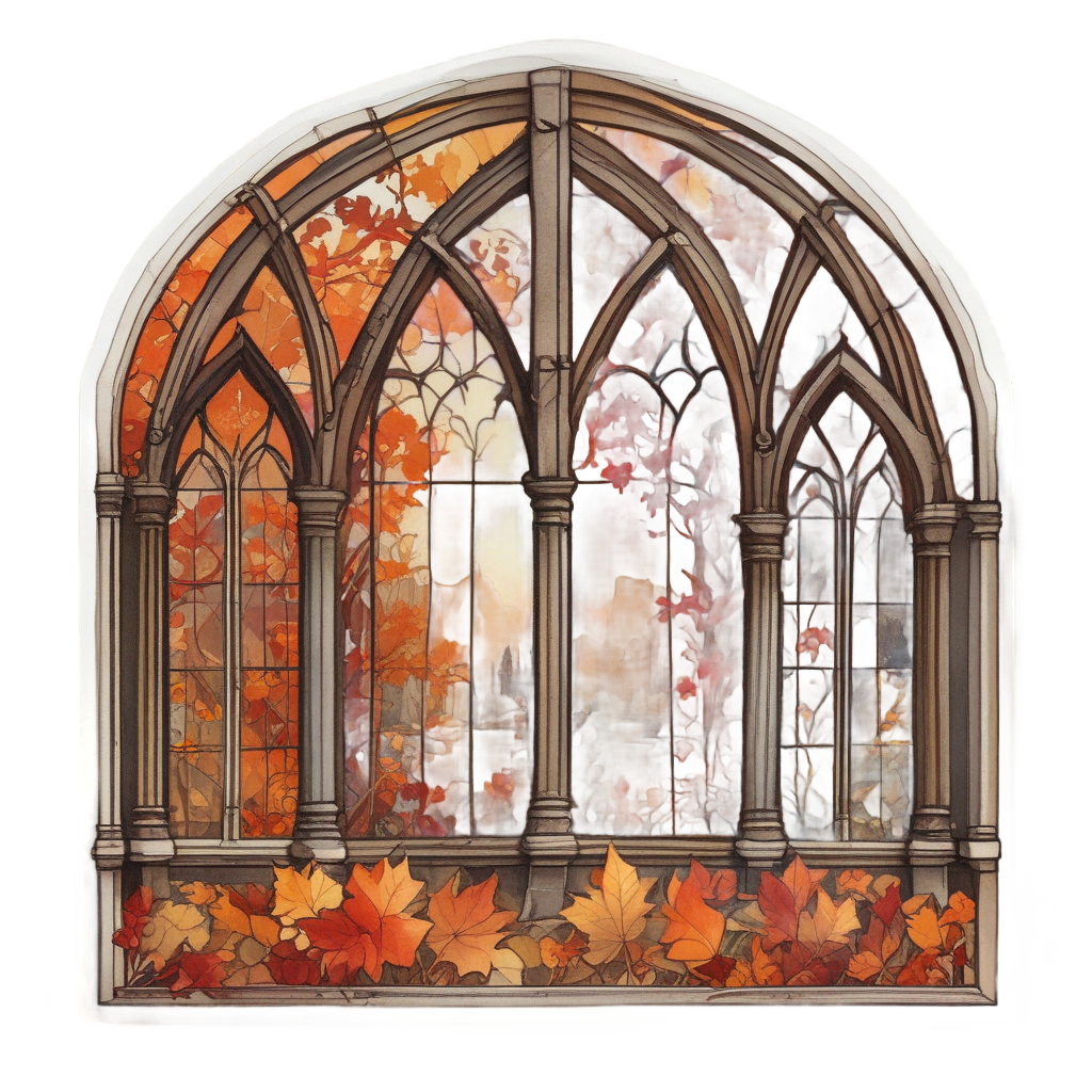 Autumn Leaf Arch — victorian gothic stickers
