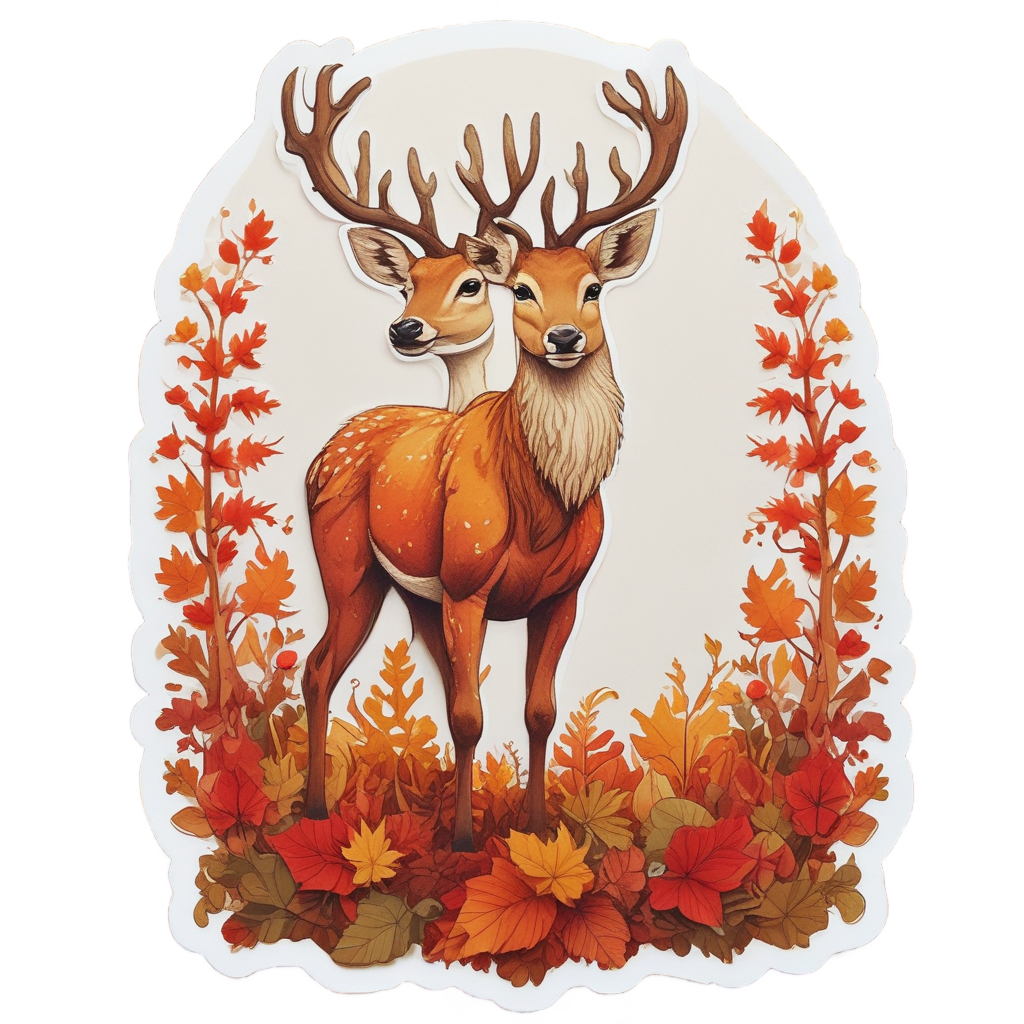 Autumn Leaf Crown Prince — woodland nursery stickers