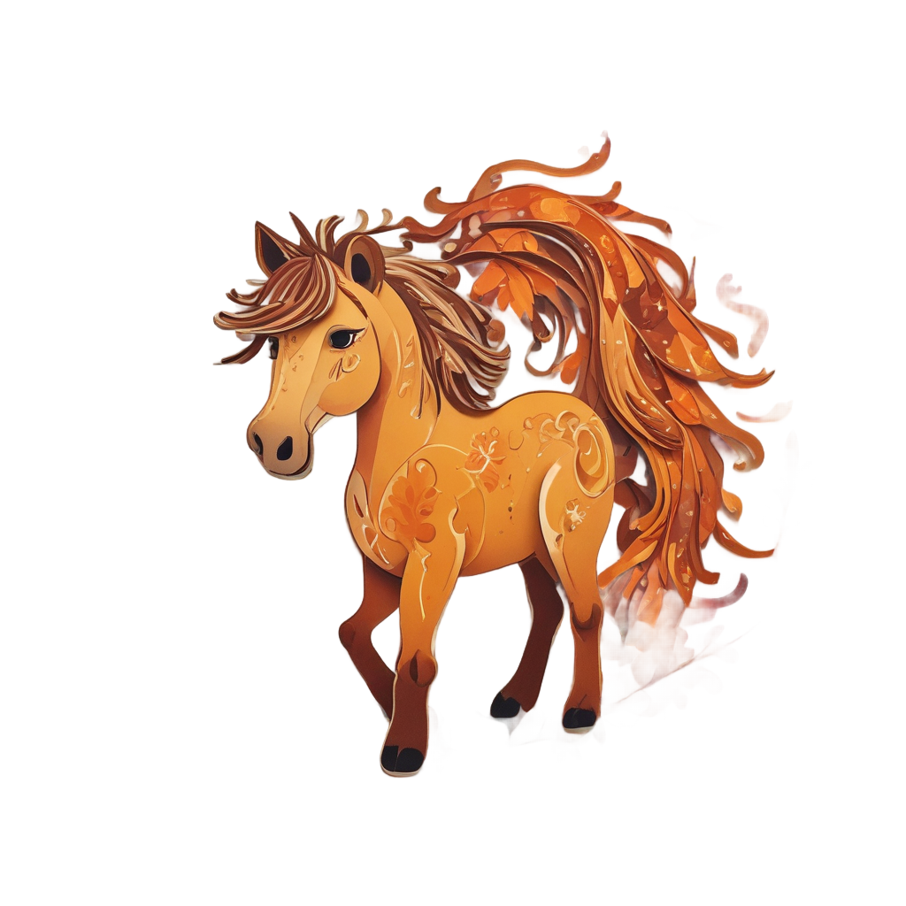 Autumn Leaf Pony — farm nursery stickers