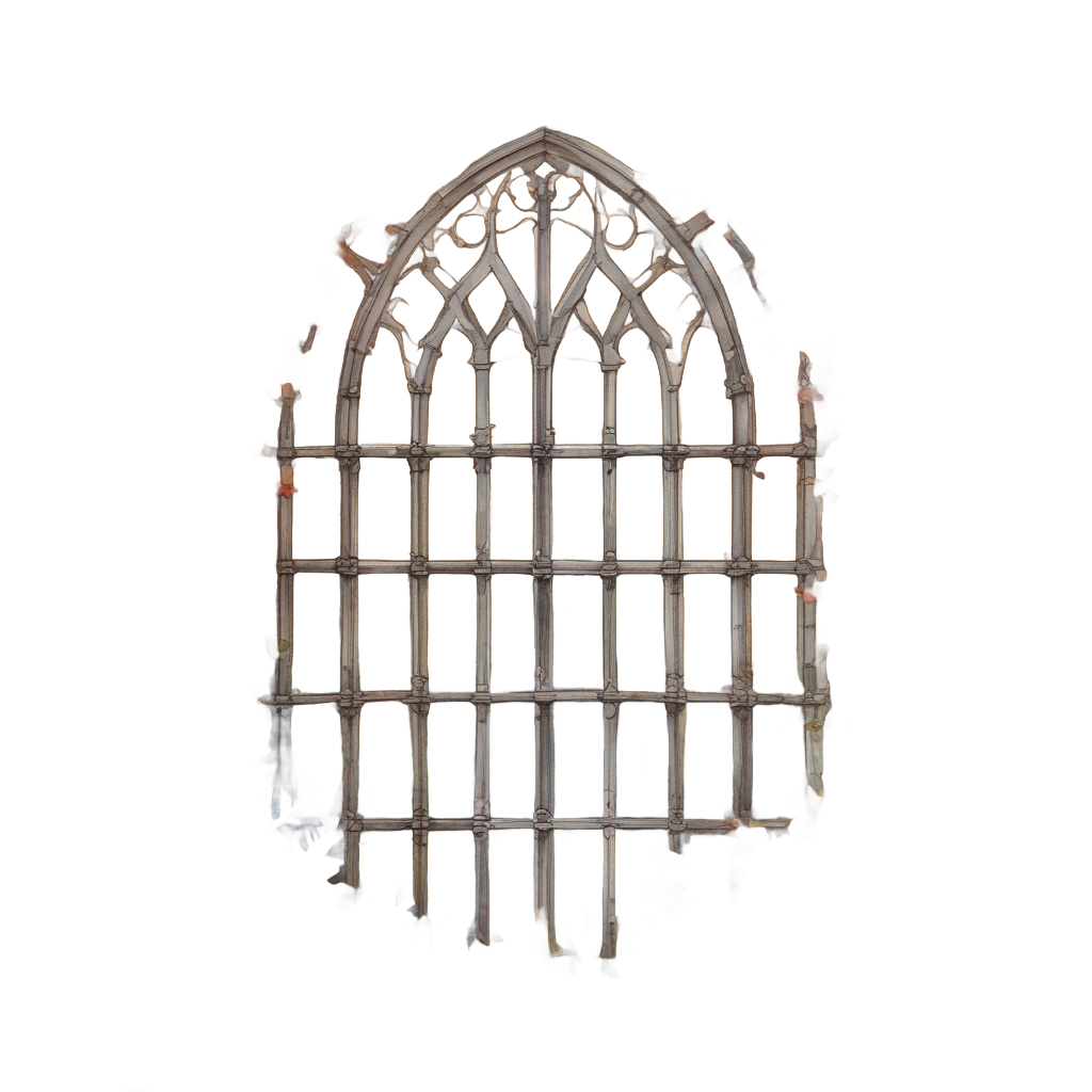 Autumn Leaves Through Arch — victorian gothic stickers
