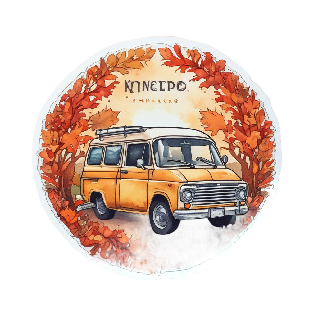 Autumn Trail Badge — open road stickers