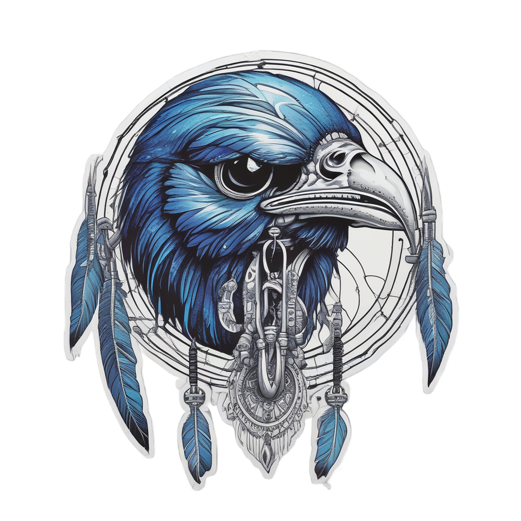 Avian Skull Catcher — gothic stickers
