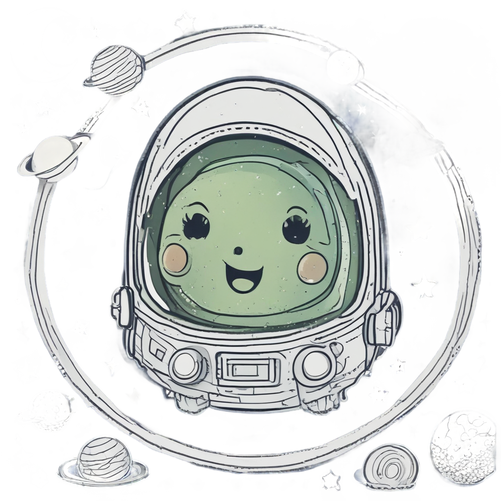 Avocado Astronaut — cute food stickers