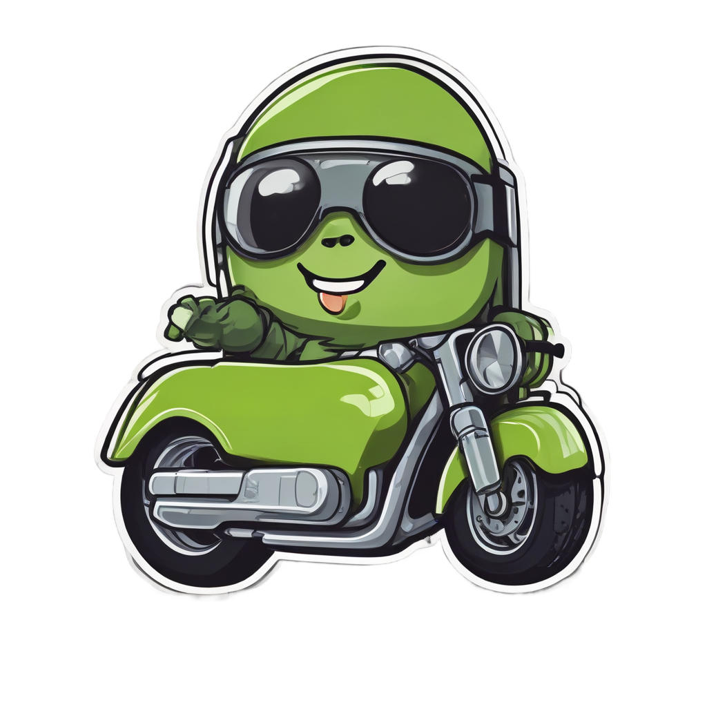 Avocado Rider Jet Helmet — motorcycles stickers