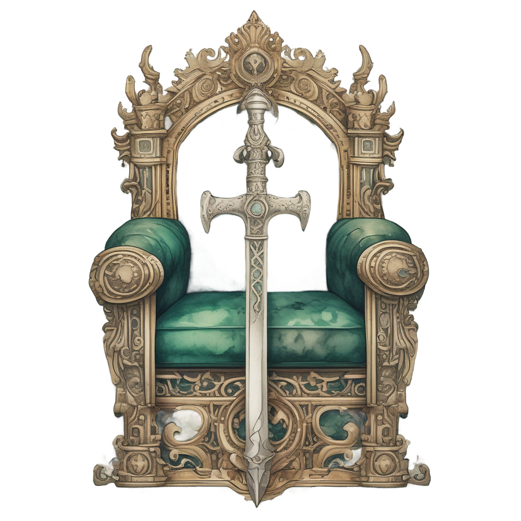 Axe-Crowned Wrench Throne — garage stickers