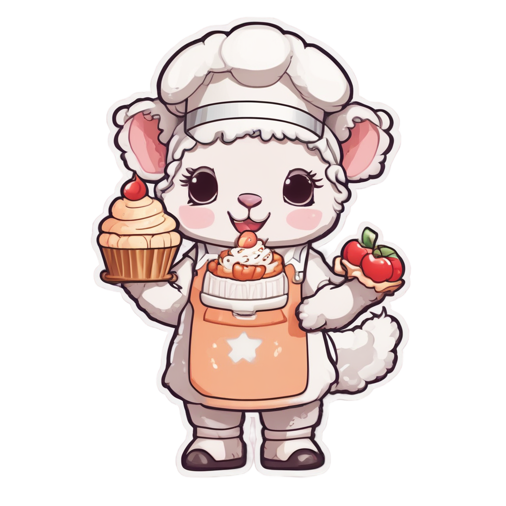 Baa Baa Baker — farm nursery stickers