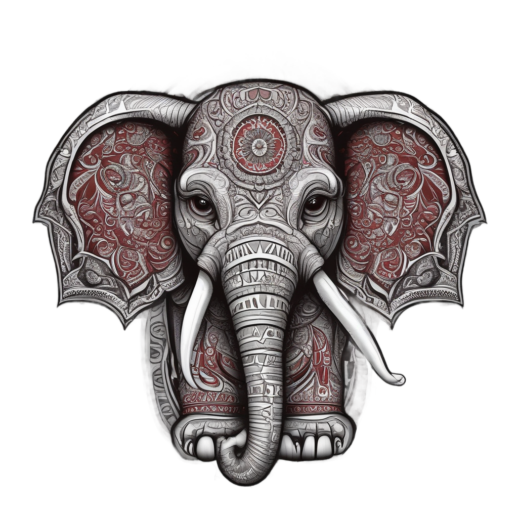 Baby Elephant with Daggers — safari nursery stickers