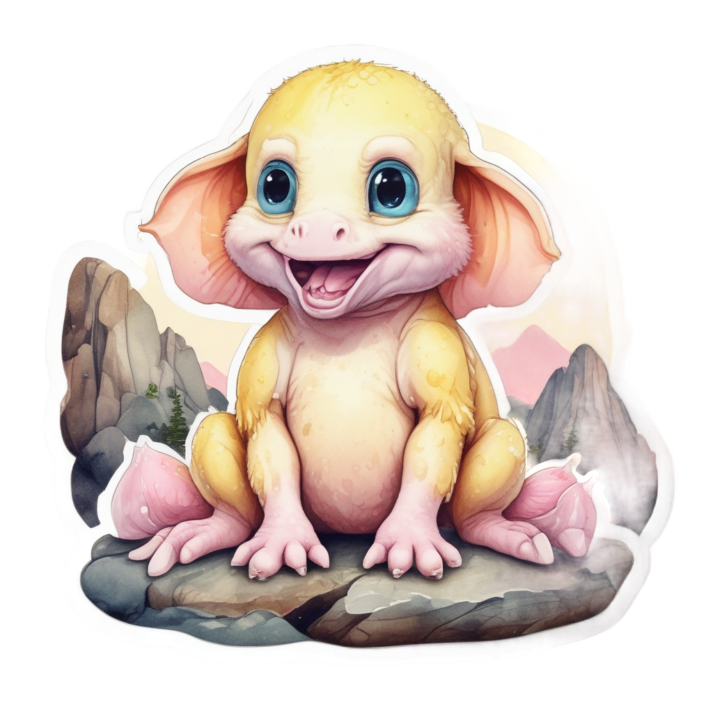 Baby Lagoon Pup — horror stickers