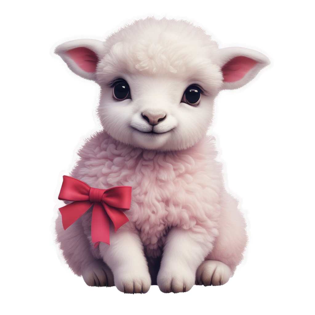 Baby Lamb Button — farm nursery stickers
