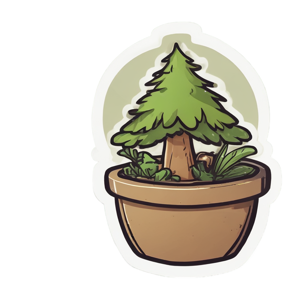 Baby Pine Tree Compass — outdoorsman stickers