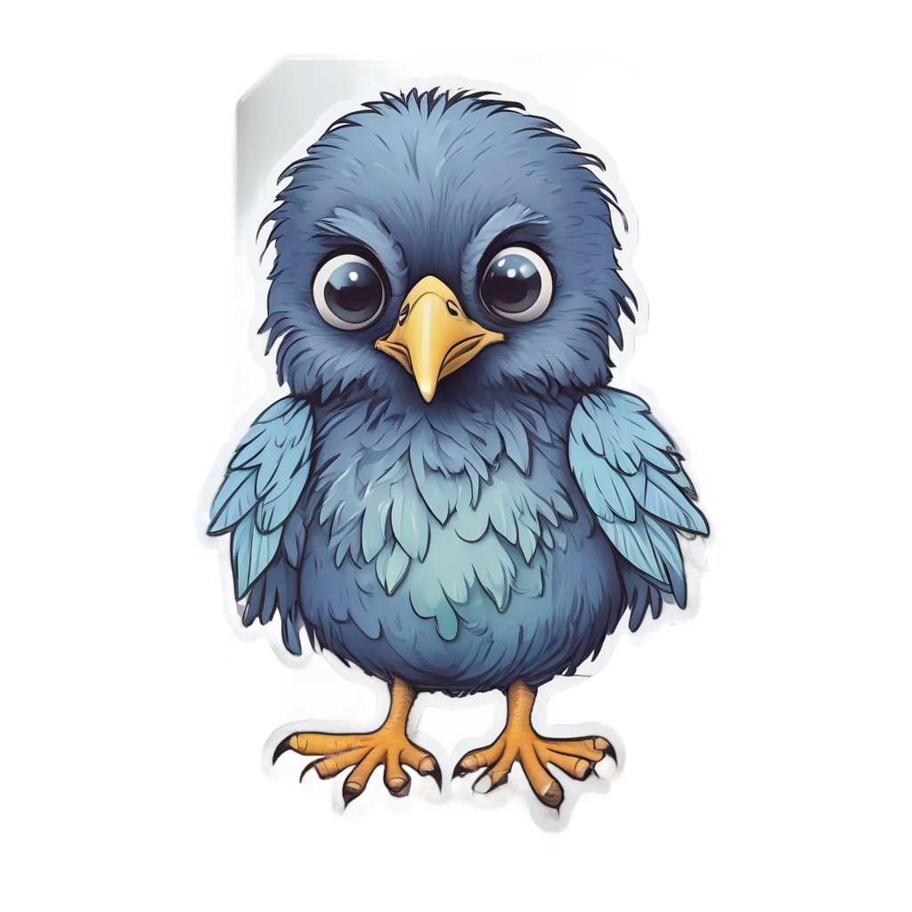 Baby Raven with Bow — victorian gothic stickers