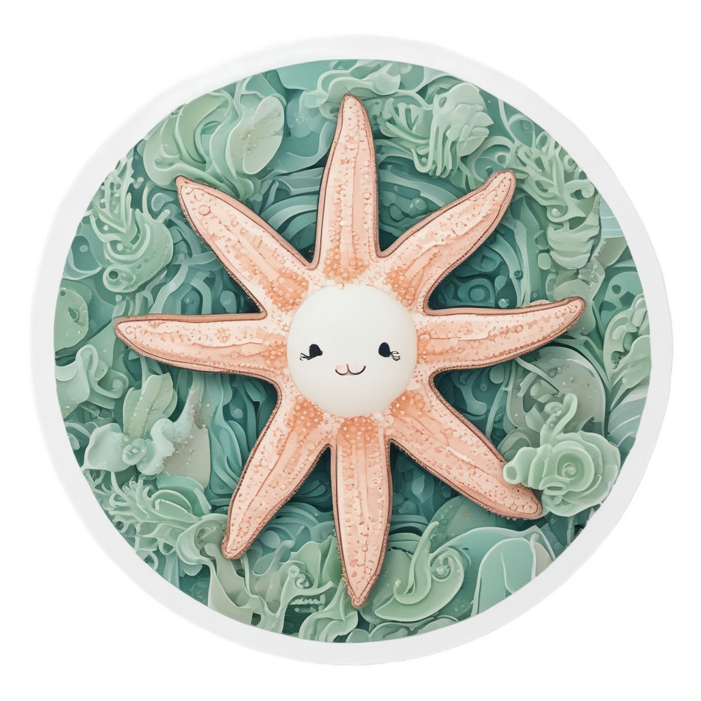 Baby Star with Pearl — ocean nursery stickers