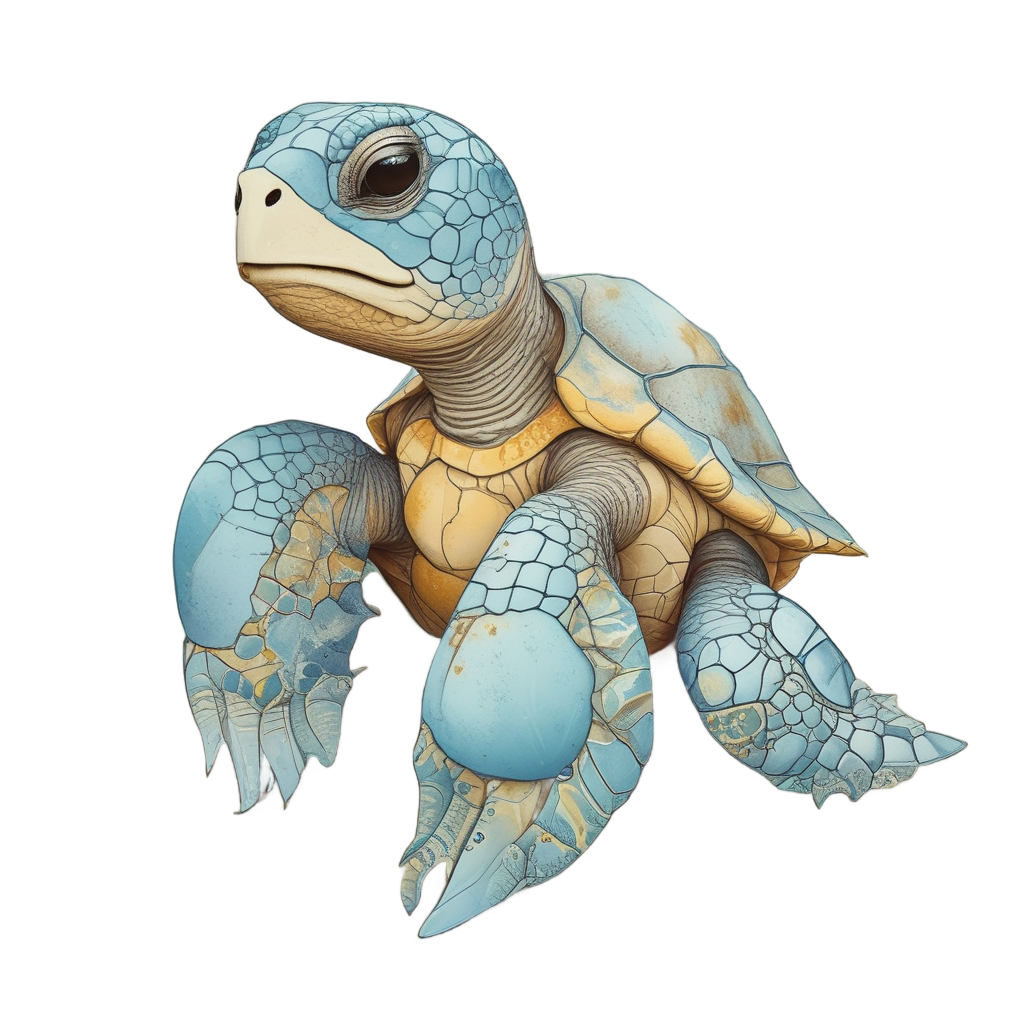 Baby Turtle Hatching — ocean nursery stickers