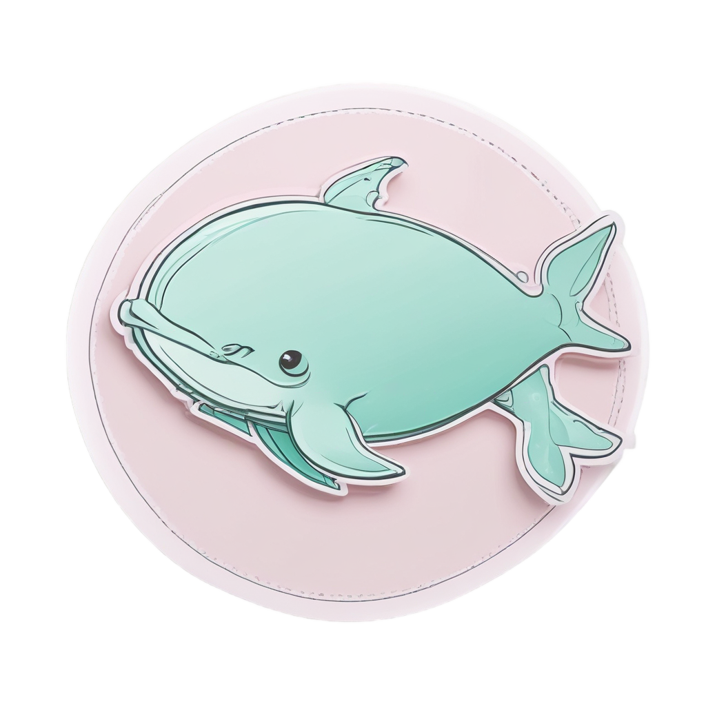 Baby Whale as a Ballerina — ocean nursery stickers