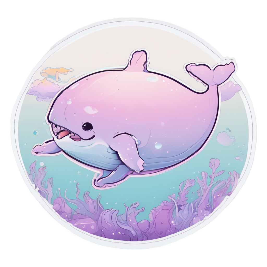 Baby Whale Belly — ocean nursery stickers