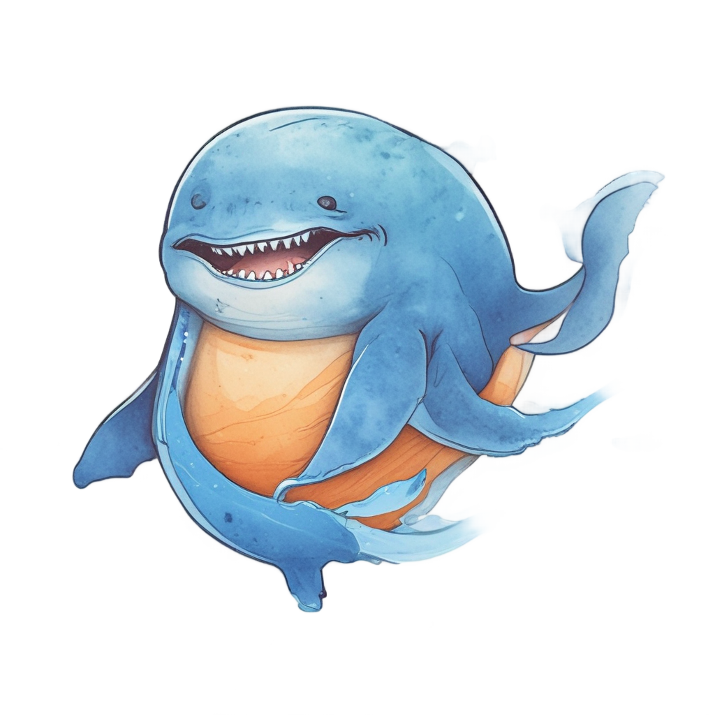 Baby Whale Dancing — ocean nursery stickers