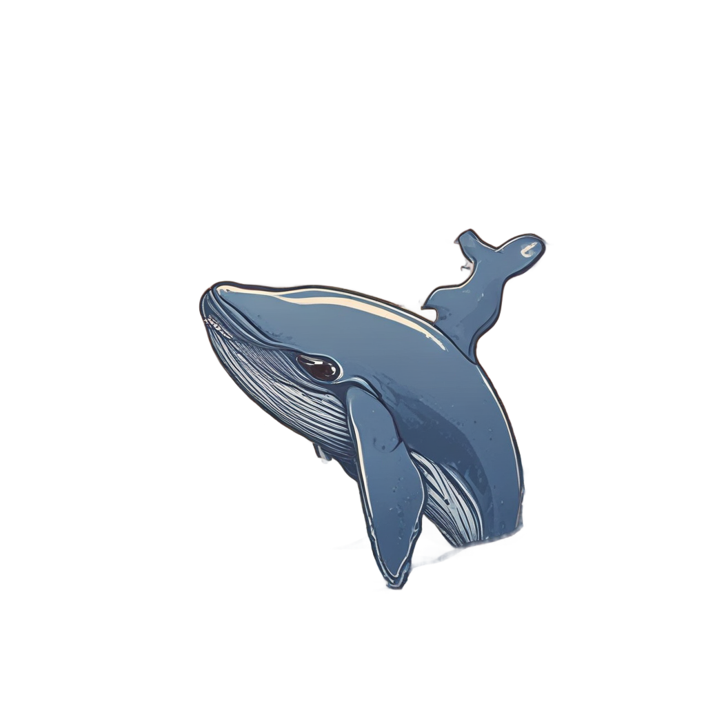 Baby Whale Peeking Up — ocean nursery stickers