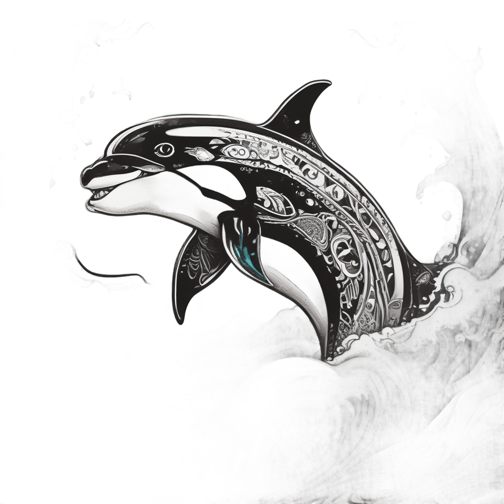 Baby Whale Warrior — ocean nursery stickers