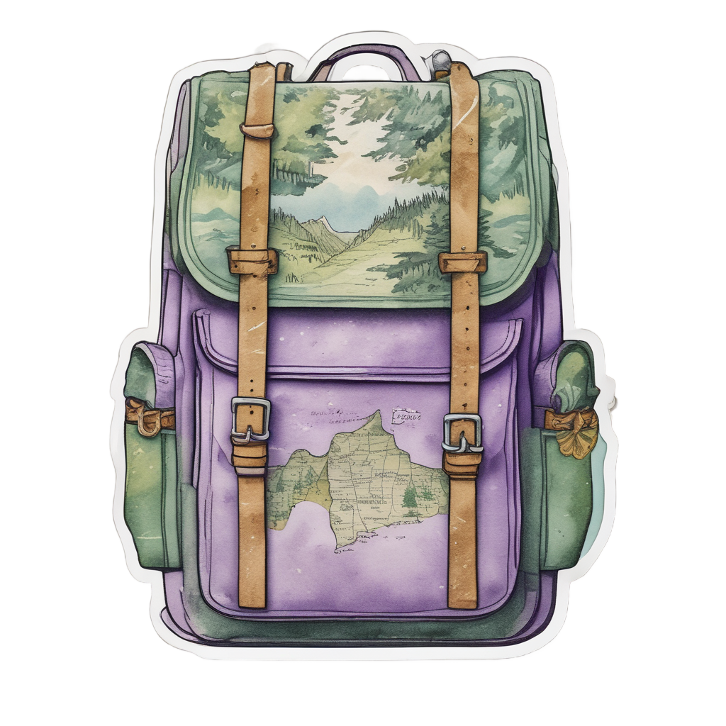 Backpack Trail Stamp — open road stickers