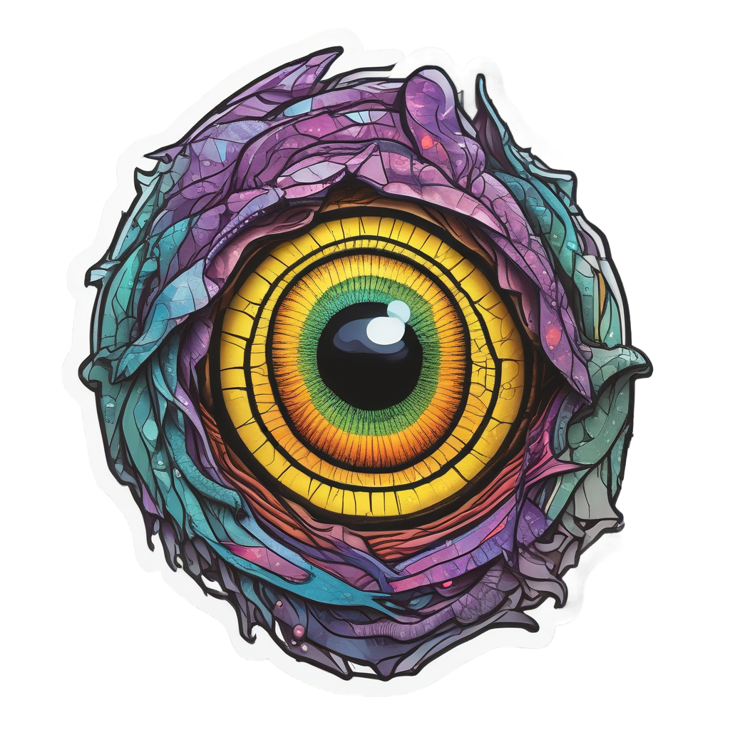 Badge Dragon Eye — warning signage stickers