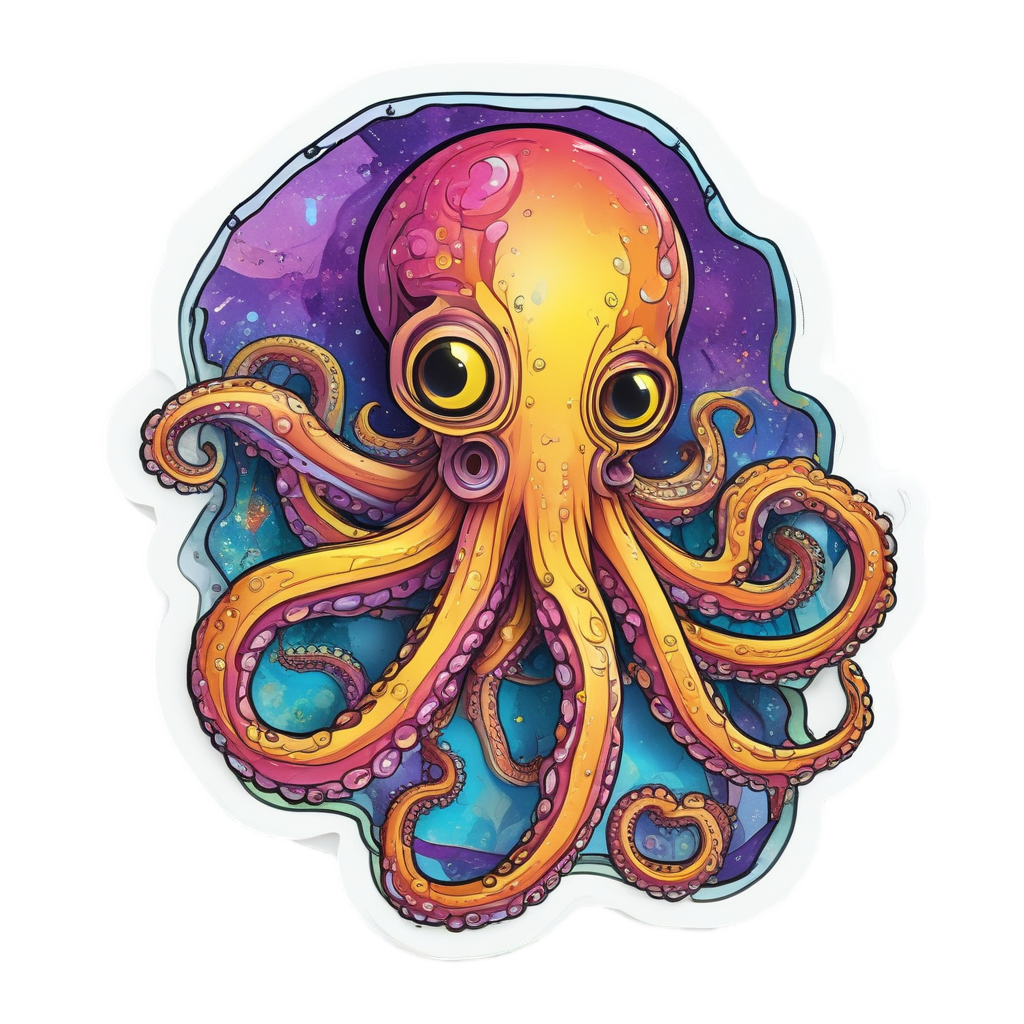 Badge Octopus Arms — warning signage stickers