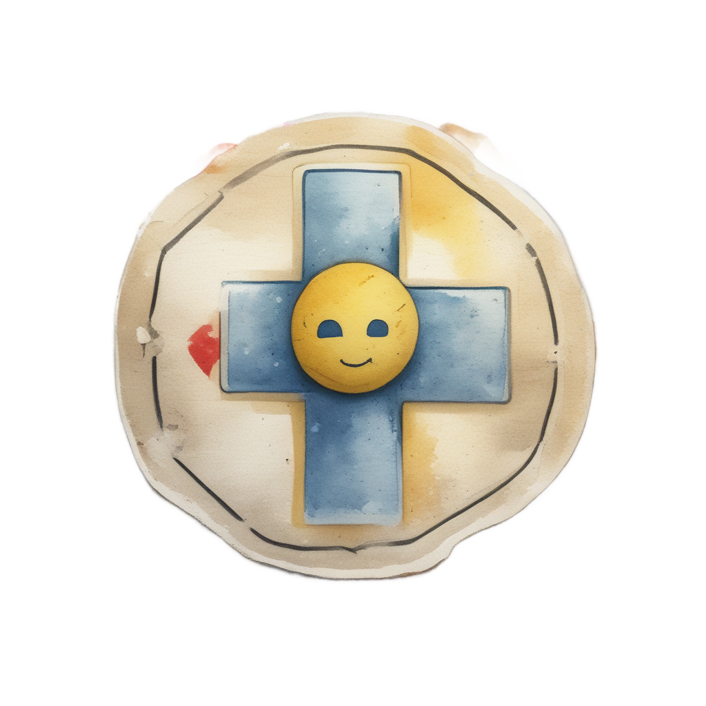 Badge with Bandage — warning signage stickers